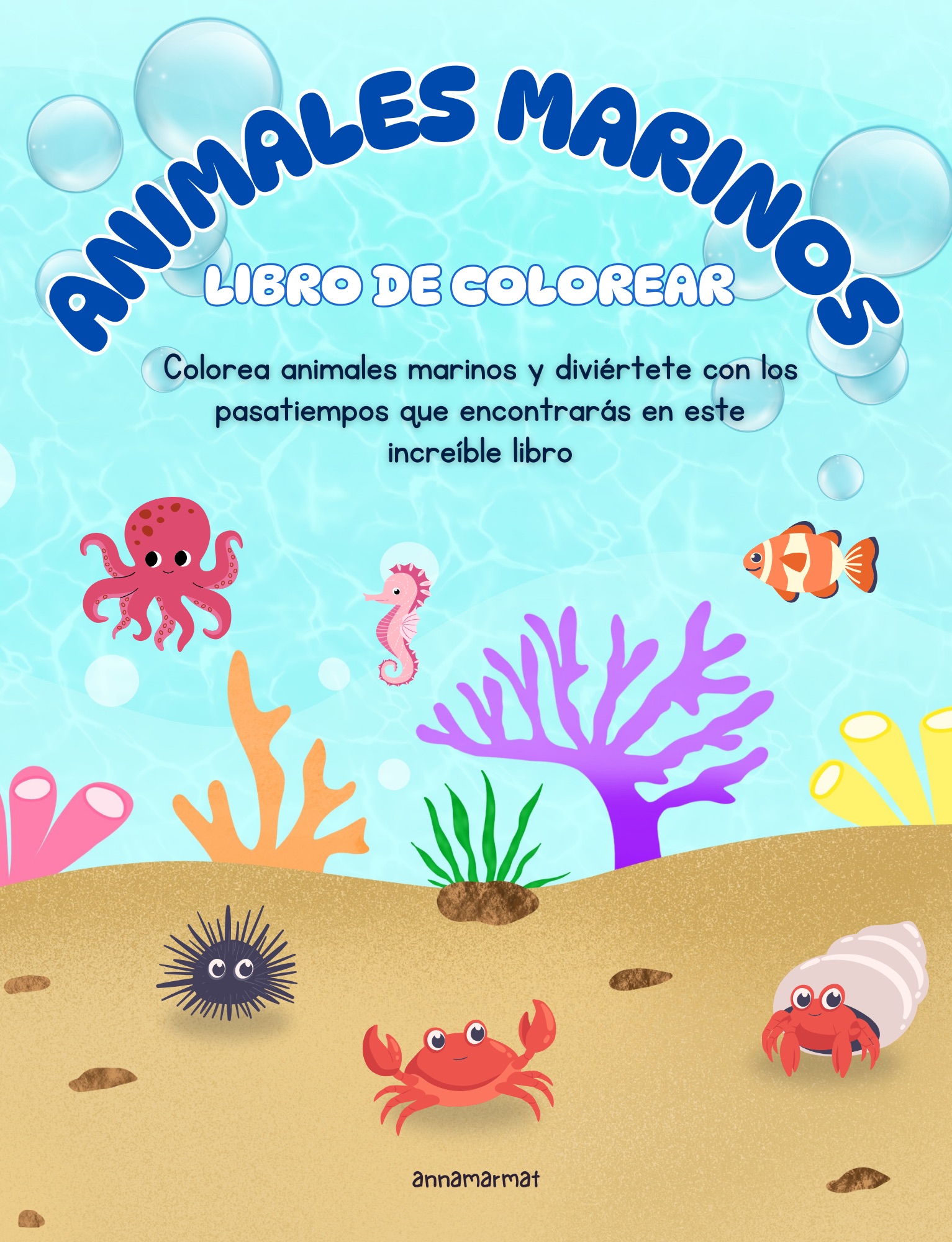 Portadas libros (8.625 x 11.25 in) - portada libro animales marinos