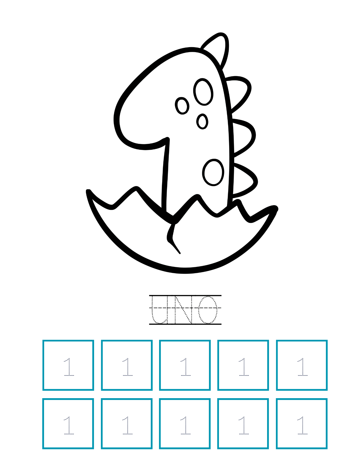 Dinosaurios para colorear y aprender números, letras y juegos divertidos - Imagen 3