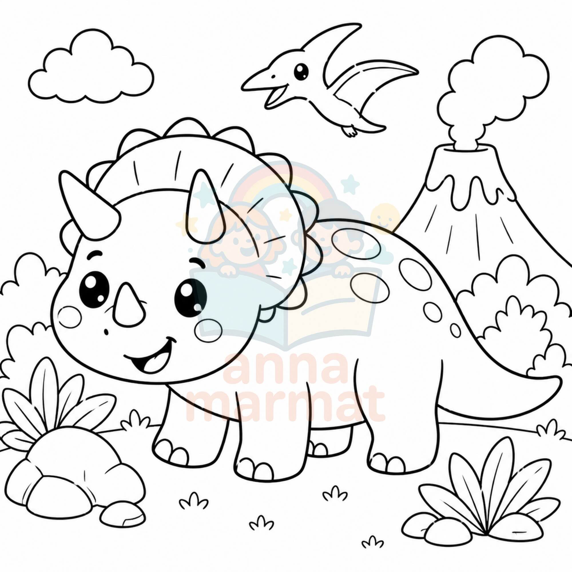 10 Dinosaurios para Colorear - Imagen 3