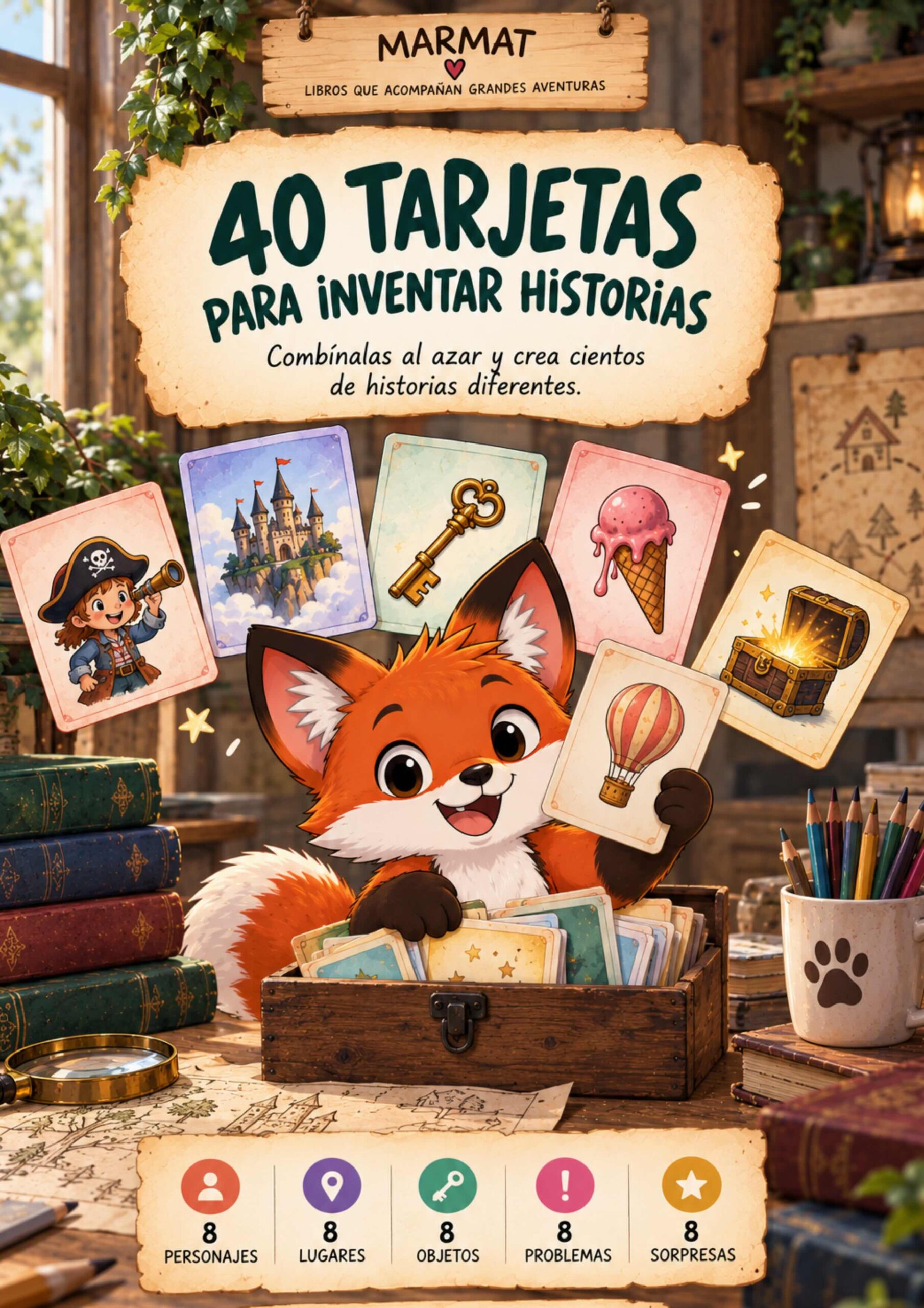 40 tarjetas para inventar historias